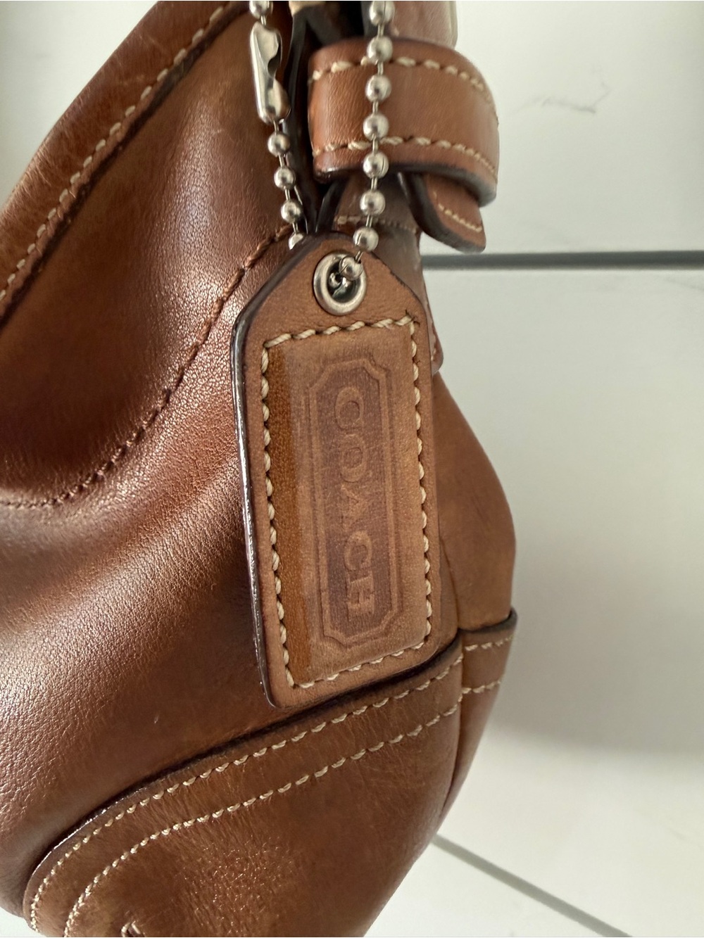 Coach Brown Leather Hobo with Dark Brown Strap - Picture 2 of 8
